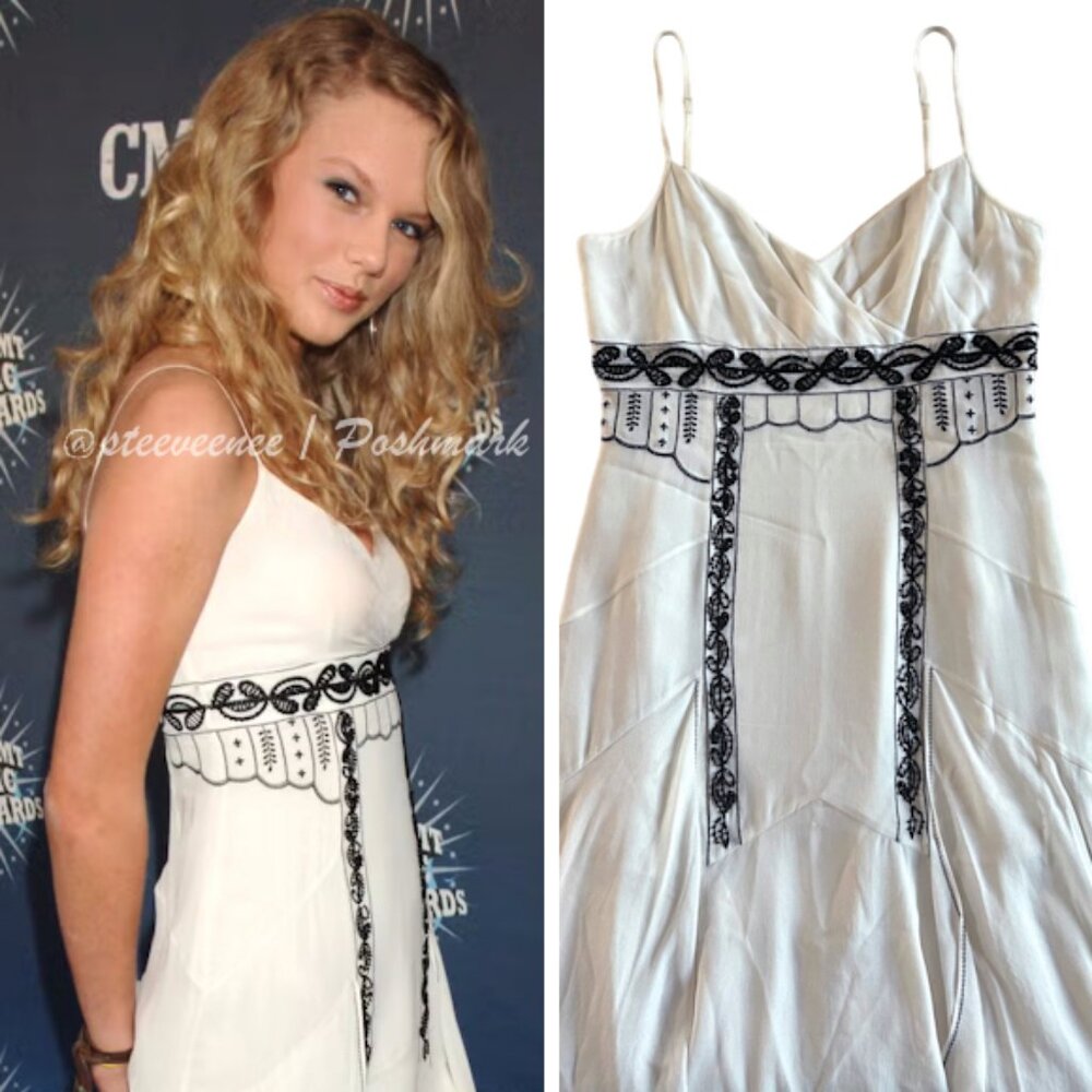 Karen Millen Embroidered Silk Dress ASO Taylor Swift